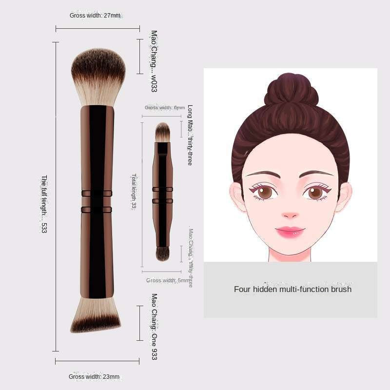 SomaGlow 4-in-1 Makeup Brush Set – Powder, Blush & Contour Brushes